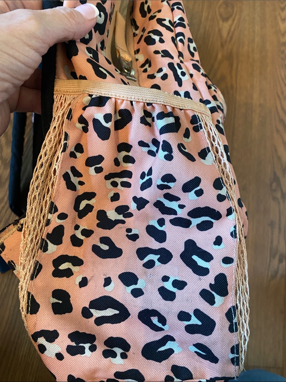 Jansport Pink and Black Leopard Print Backpack - Picture 8 of 9